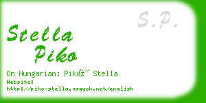 stella piko business card